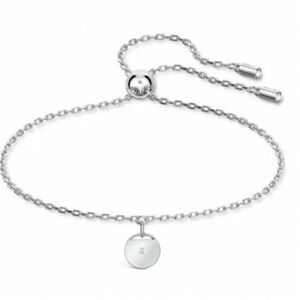 SWAROVSKI Women’s Ginger Disc Rhodium Chain Slide Bracelet 5548070 NEW IN BOX
